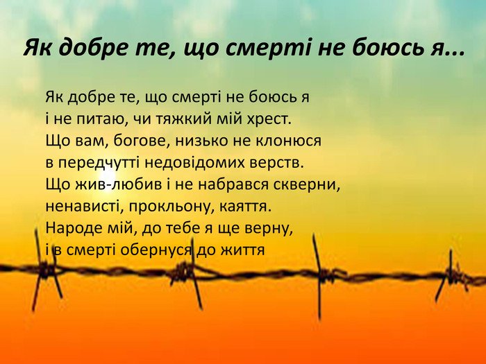 як добре те що смерті не боюсь я