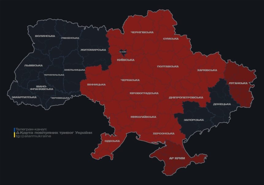 повітряна тривога онлайн карта